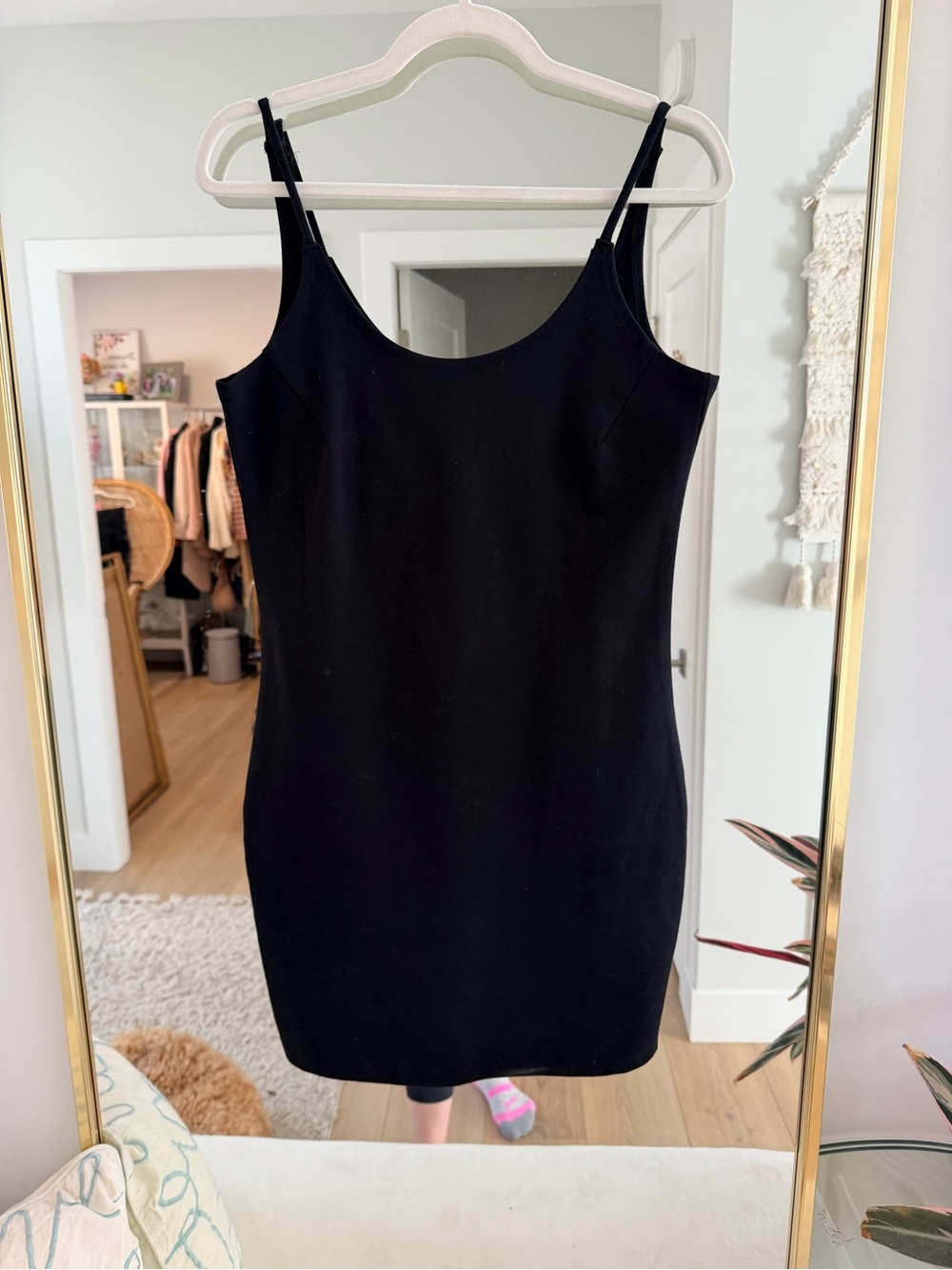 Classic Black Bodycon Slip Dress - new